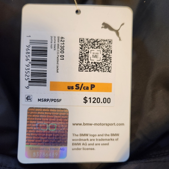 COPY - BNWT Puma BMW mens size small winter puffer - Picture 2 of 3